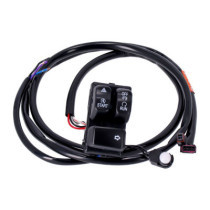 Handlebar switch & wiring kit, brake side. Black