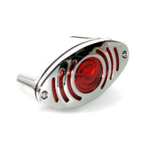 Cateye taillight grill. Circle, chrome