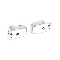 Turn signal switch extender cap set. Chrome