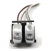 Run/Off/Start, handlebar switch set. Chrome