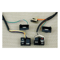 Handlebar wire & switch kit. Black switches