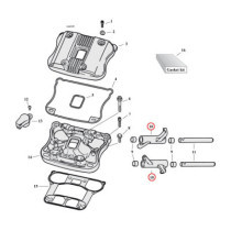 Rocker arm, rear intake/front exhaust