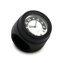 HANDLEBAR MOUNTED CLOCK, BLACK