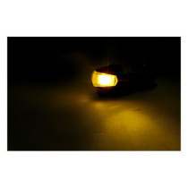 Jewel, in-bar LED turn signal. Clear lens