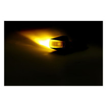 Jewel, in-bar LED turn signal. Clear lens