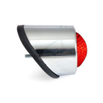 Old School LED taillight, Type 1. Chrome. Clear lens