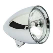 Classic I 5-3/4" headlamp. No visor. Chrome