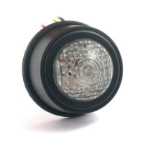 Old School LED taillight, Type 2. Black. Clear lens