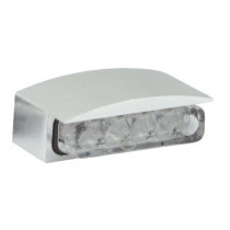 Mini LED license plate light, silver housing