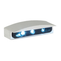 Micro LED license plate light, silver housing