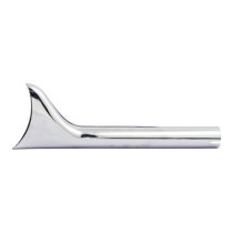 Slip-on Fishtail exhaust extension 18" long chrome