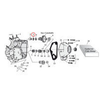 Locked thrust washer, camshaft