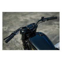 Rough Crafts, M8 Softail 1.3" finned risers. Black