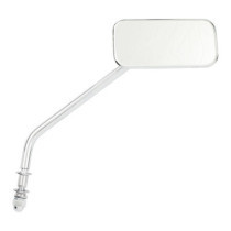 Small rectangular mirror. Long stem, chrome