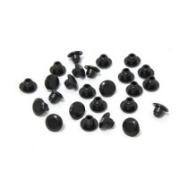 Push-in mushroom allen head plugs 1/4". Black