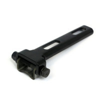 Universal solo seat hinge, square mount, weld-on. Black