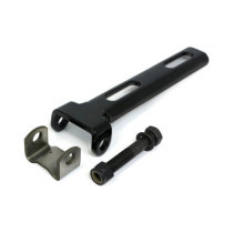 Universal solo seat hinge, square mount, weld-on. Black