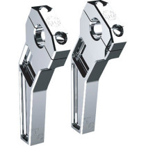 Risers - Pullback - 1" Clamping - 6" Rise - Chrome