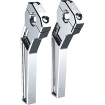 Risers - Pullback - 1" Clamping - 8" Rise - Chrome