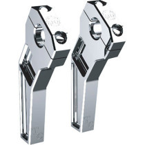 Risers - Pullback - 1-1/8" Clamping - 6" Rise - Chrome