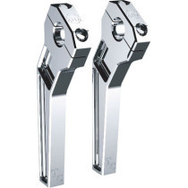 Risers - Pullback - 1-1/8" Clamping - 8" Rise - Chrome