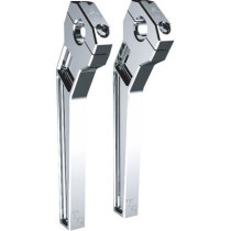 Risers - Pullback - 1-1/8" Clamping - 10" Rise - Chrome