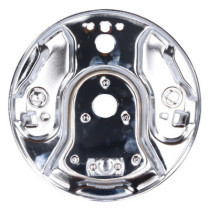 Rear hydraulic brake backing plate, chrome