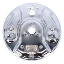 Rear hydraulic brake backing plate, chrome