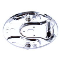 Rear hydraulic brake backing plate, chrome