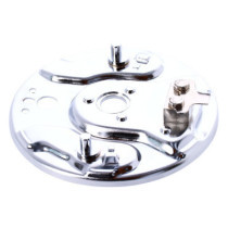 Rear hydraulic brake backing plate, chrome