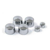 SmoothTopps, push-on bolt cover set. Chrome