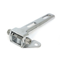 Universal solo seat hinge, square mount. Chrome