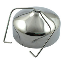 Early style distributor cover for OHV Big Twin. Chrome