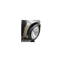  Smooth 7" Headlamp Trim Ring Black 