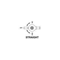  22 mm Fuel Valve Straight Facing Outlet Chrome 