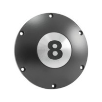  8-Ball Derby Cover 6-hole Black Satin 