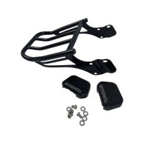  Tall Rigid Sissy Bar Luggage Rack Gloss Black Powder Coated 