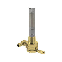  3/8" NPT Fuel Valve Forward Facing Outlet Brass Polished 