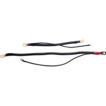  Mega Battery Cables with 12" Auxiliary Wire 16" Positive Black 