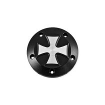  Point Cover Iron Cross, 5-hole Black Satin 