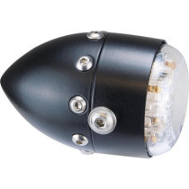  Retro LED Taillight Black Satin Black Satin Clear LED 