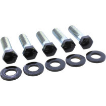  Sprocket/Pulley Screw Kit 5 Hex Head Screws, 5 Washers Gloss Black Powder Coated 