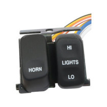  96-up Ergonomic Replacement Engine Horn and Dimmer Switch Horn/Dimmer Switch Black 