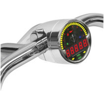  Digital Handlebar Gauge Scale: km/h  mph  Scale Color: black Chrome 69.85 mm 