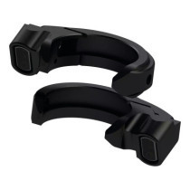  Quick-Stripe Turn Signal Set 41mm Black Powder Coated Tinted LED 