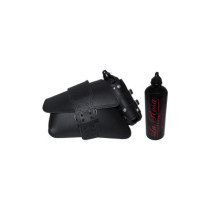  Solo Swingarm Saddle Bag with Bottle Black Left 