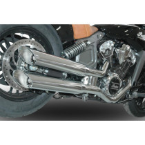  Double Slip-On Muffler Set Endcap Style Slash Cut Chrome 