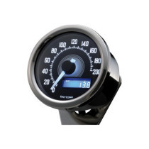  Velona60 Speedometer Scale: 200 mph  200 km/h Stainless Steel Polished 