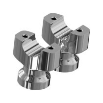  TC Breakout Flat Riser for Breakout Models Straight Up, Height 63 mm Chrome 1 1/4" 