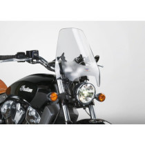  Deflector Screen Windshield with U-Clamp Mount For 7/8" and 1" handlebars, Height: 14", Width: 15", U-Clamp Handlebar Mount inc